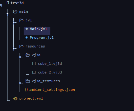 Visual Java project explorer file tree